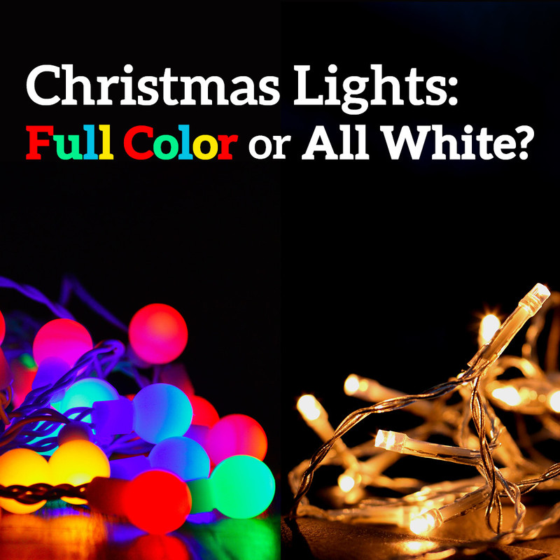 圣诞节因该用彩色还是白色的圣诞彩灯?圣诞灯大